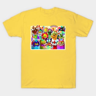 gradient gang RAINBOW DOODLE T-Shirt